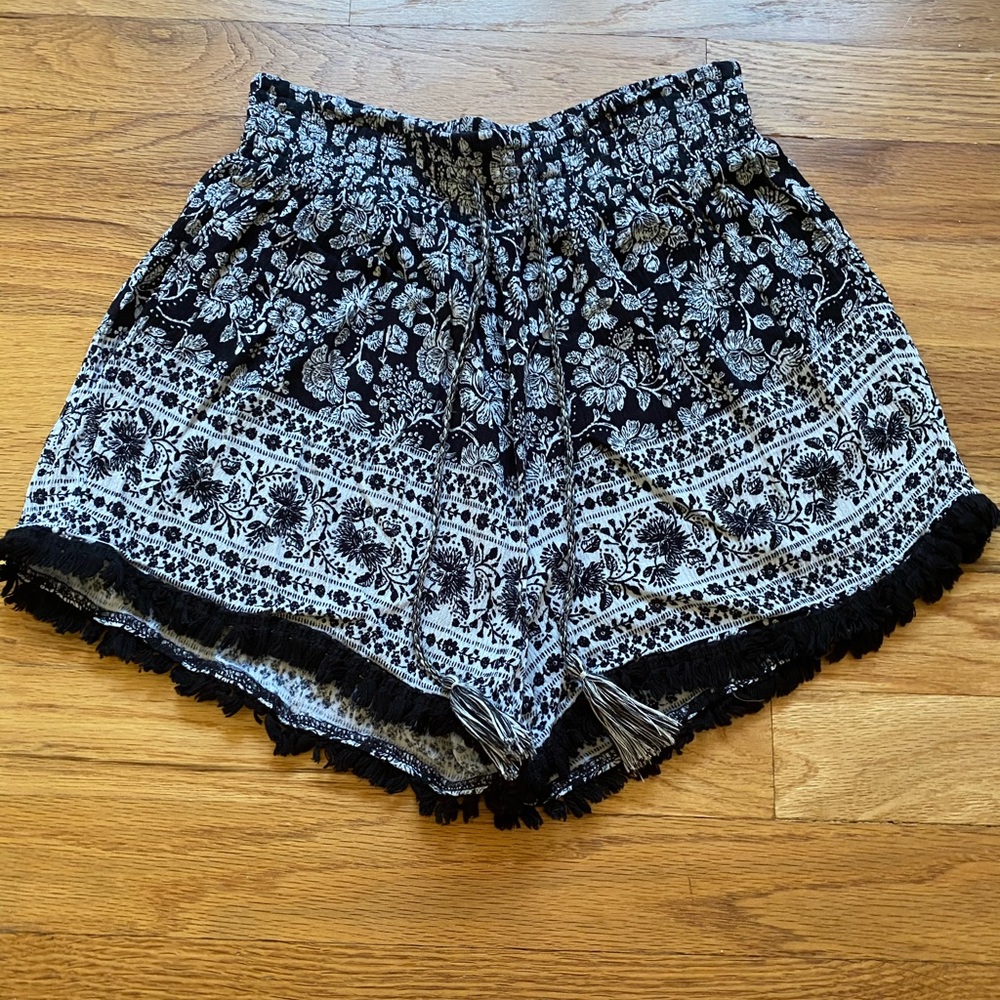 Women’s patterned shorts.